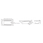 Kohler Repos 1.7米嵌入式鑄鐵浴缸 + 浴缸扶手 (K-18201T-0+ K-8598T-CP)